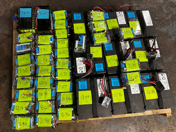 Mixed pallet of Lithium Ion 18650 Cell Packs
