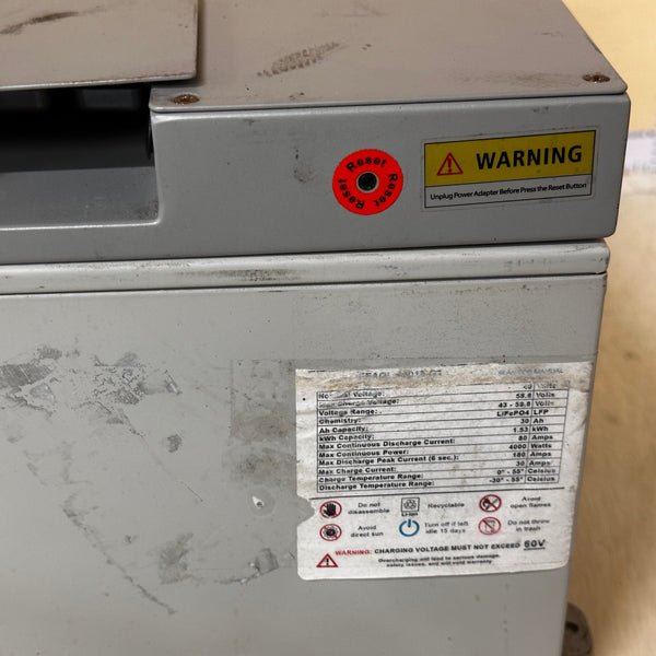 51.2v 30ah 1.536kWh Lifepo4 16s Battery - Needs BMS