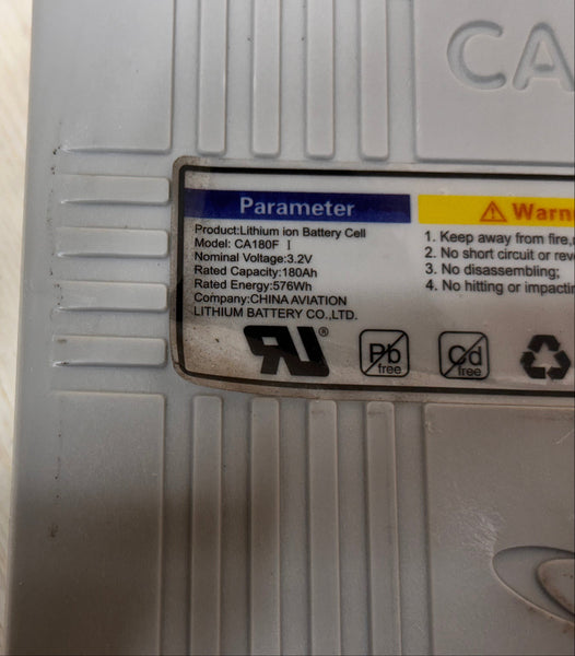Calb 3.2v 180ah Lifepo4 Prismatic Cells