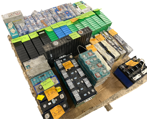 523 pound Pallet of Mixed Lifepo4 Prismatic Cells - Parts/Repair