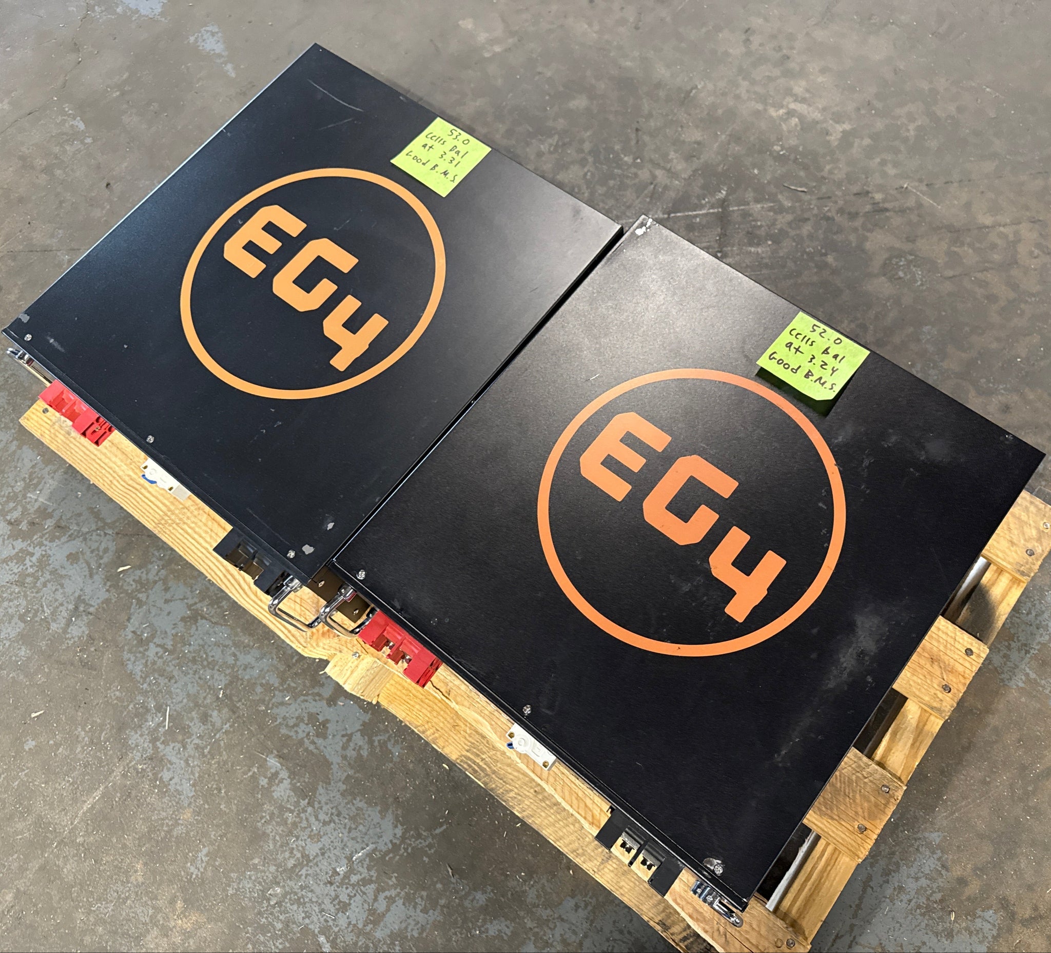 2x 51.2v 100ah 5.12kWh Lifepo4 Batteries 16s 48v - Both Working