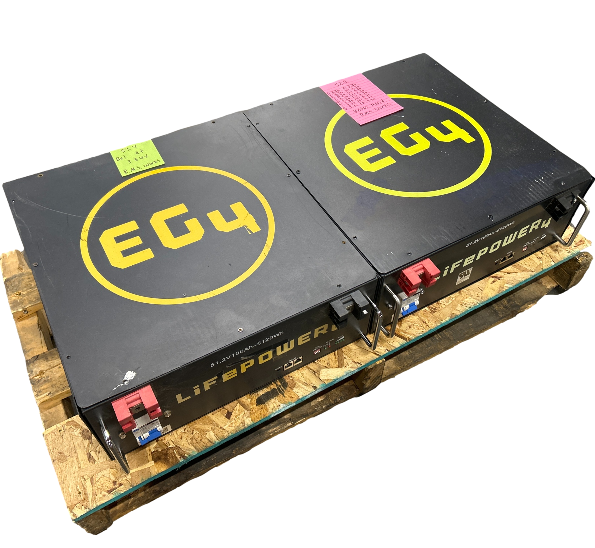 2x 51.2v 100ah 5.12kWh Lifepo4 Rack Mount with BMS