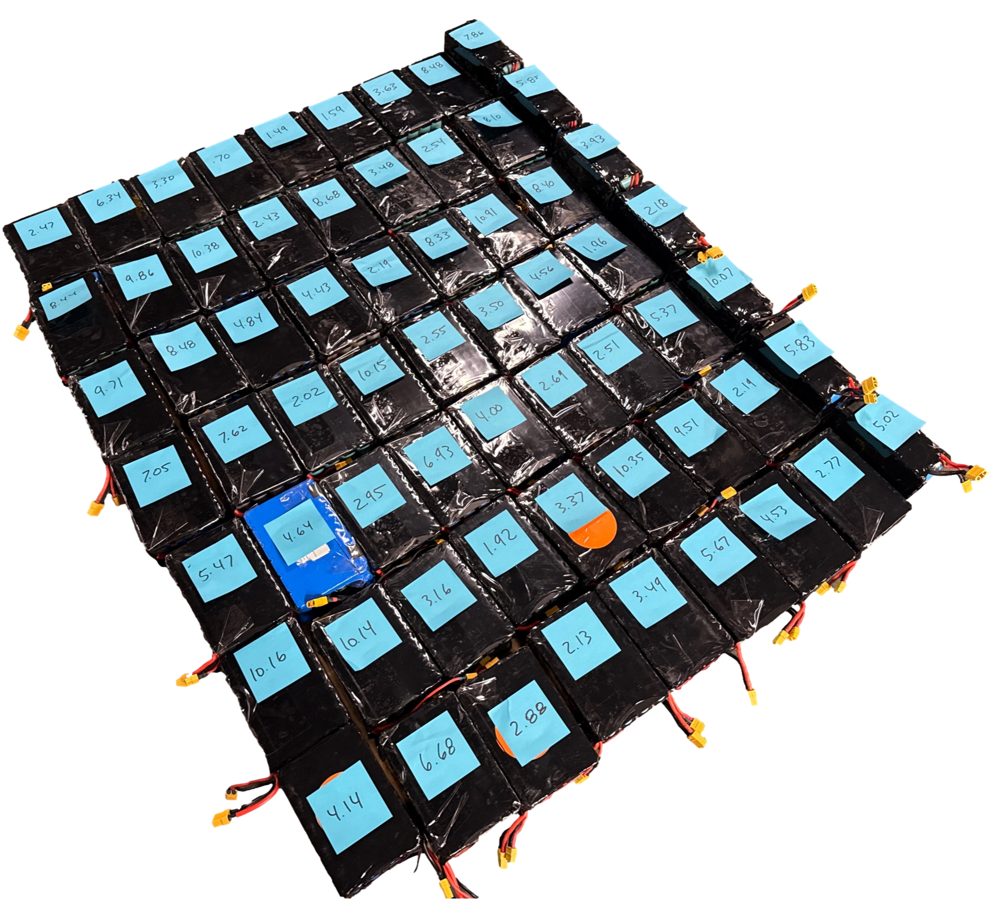 63x 4s6p 12.8v Lifepo4 Batteries with BMS - 1512 Cells
