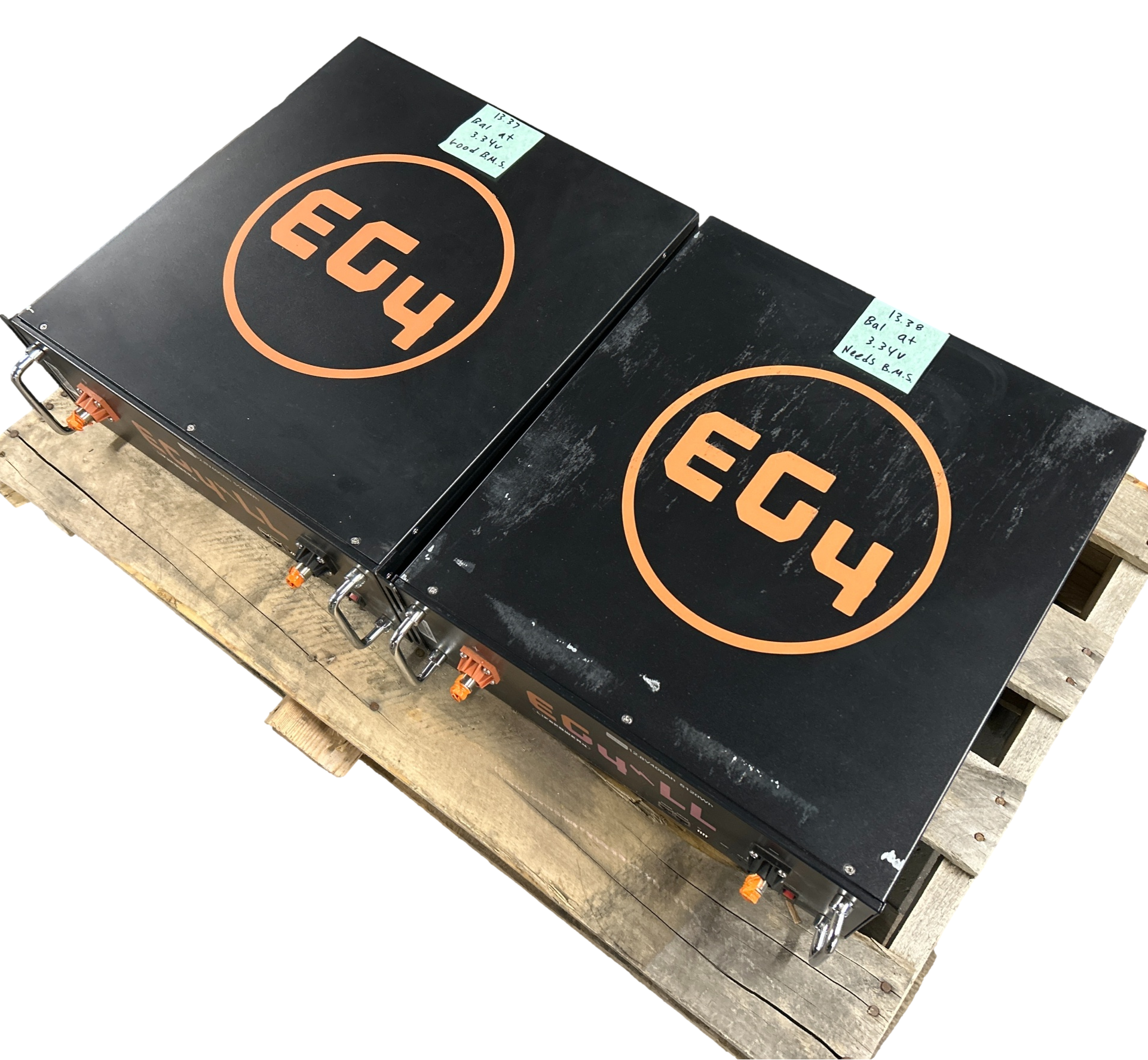 2x 12.8v 400ah 5.12kWh Lifepo4 Batteries 4s 12v Rack Mount