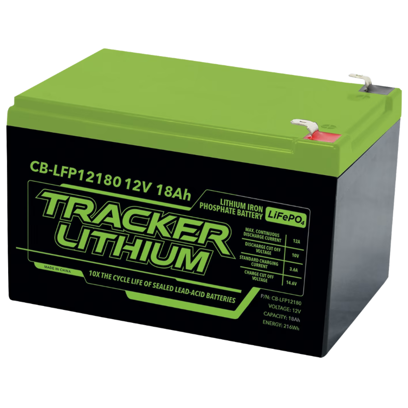 Tracker Lithium 12v 18ah Lifepo4 Battery - Tested 100%