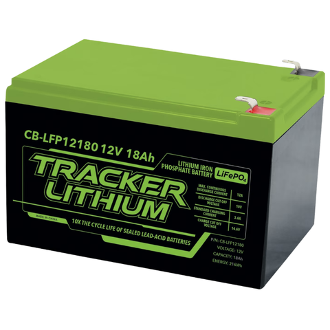 Tracker Lithium 12v 18ah Lifepo4 Battery - Tested 100%