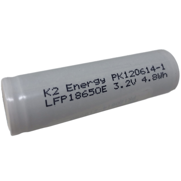 30x K2 LFP18650E 3.2v 1500mah 4.8Wh Lifepo4 18650 Cells