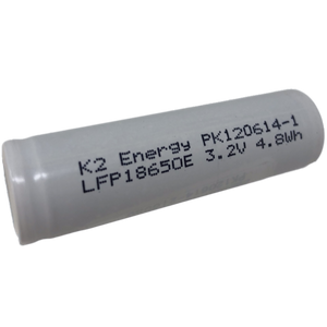 30x K2 LFP18650E 3.2v 1500mah 4.8Wh Lifepo4 18650 Cells