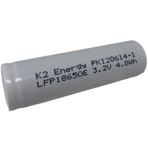 30x K2 LFP18650E 3.2v 1500mah 4.8Wh Lifepo4 18650 Cells