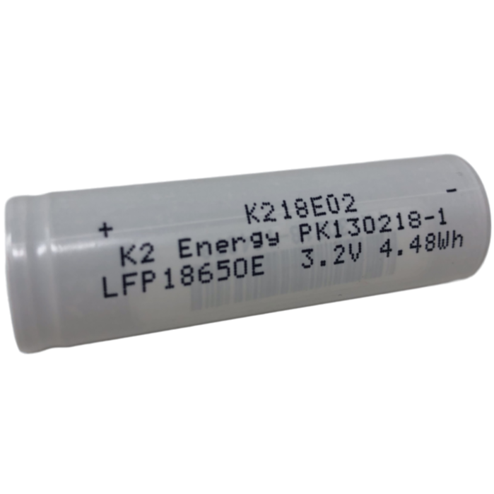 30x K2 LFP18650E 3.2v 1400mah 4.48Wh Lifepo4 18650 Cells