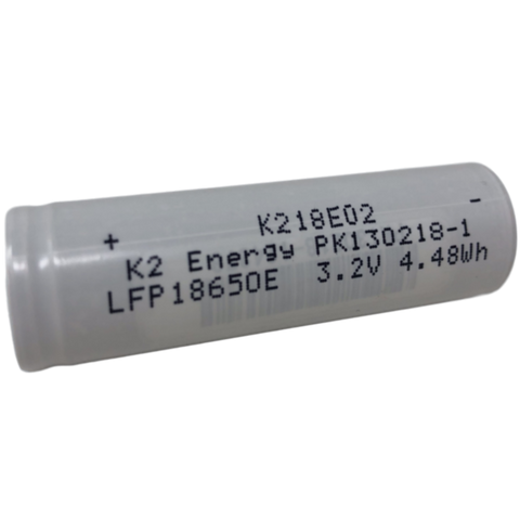 30x K2 LFP18650E 3.2v 1400mah 4.48Wh Lifepo4 18650 Cells