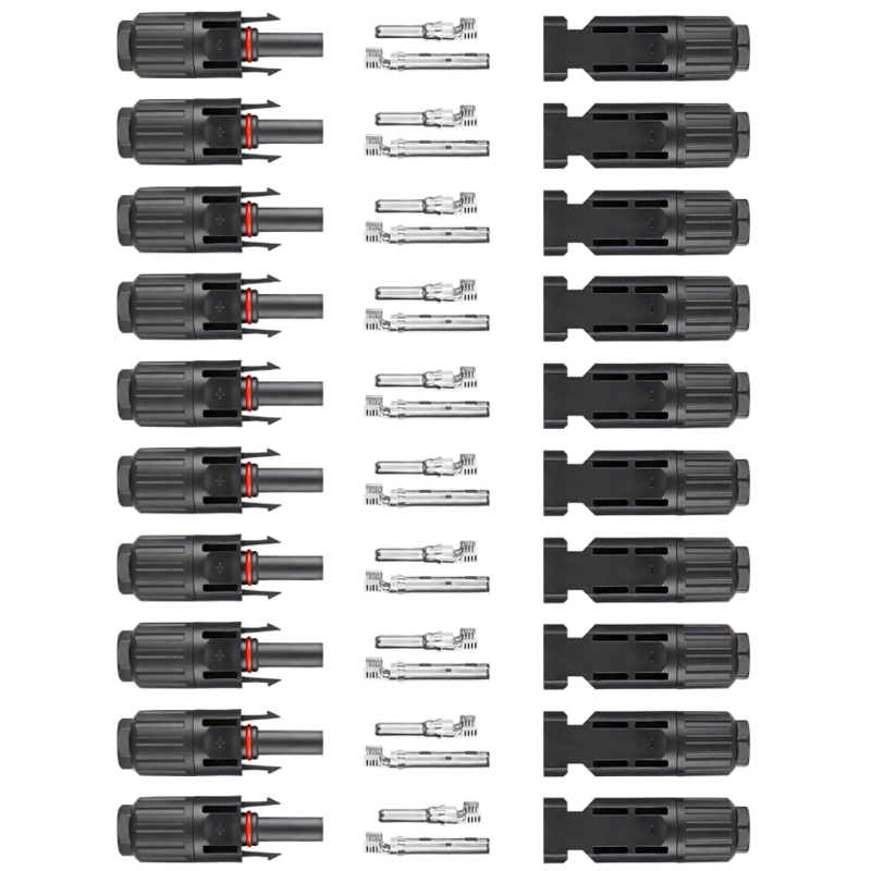 10 Pack Male/Female MC4 Connectors - Battery Hookup