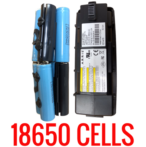 6x 2200MAH 18650 BATTERIES IN MODEMS