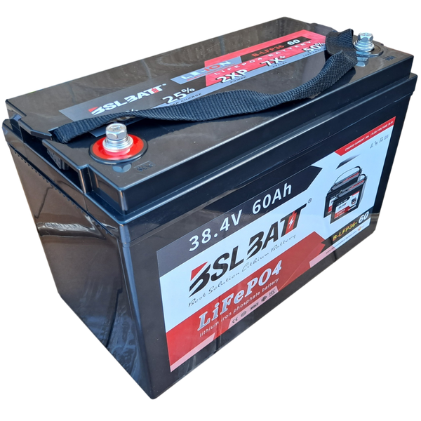 New 38.4v 60ah 2.3kWh Lifepo4 Battery with BMS - 36v