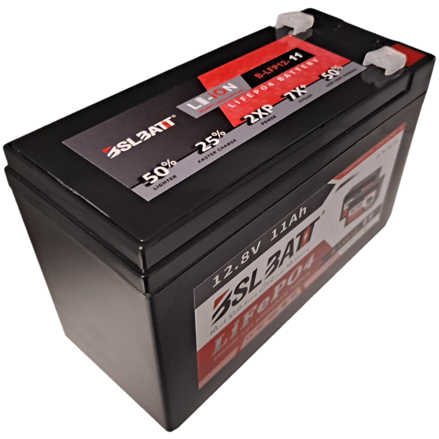 12.8v 11ah 140.8Wh Lifepo4 Battery with BMS - 12v