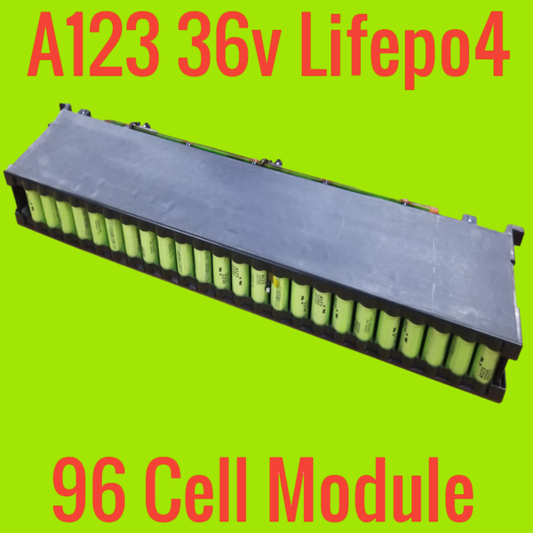 A123 36v 19.2ah 736wh Lifepo4 - 96x 26650 M1B Cells - $67/kWh