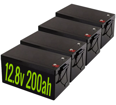 4x 12.8v 200ah 2560wh Lifepo4 Batteries - Needs BMS - 10.24kWh