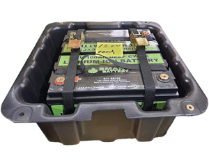 2x 12.8v 100ah Lifepo4 batteries with Outdoor Enclosure