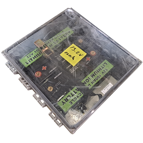 2x 12.8v 100ah Lifepo4 batteries with Enclosure and Lid