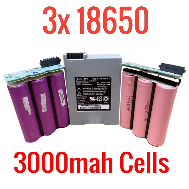 3x 18650 3000MAH CELLS IN PEGATRON PB018