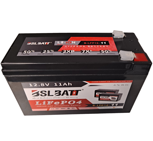 12.8v 11ah 140.8Wh Lifepo4 Battery with BMS - 12v
