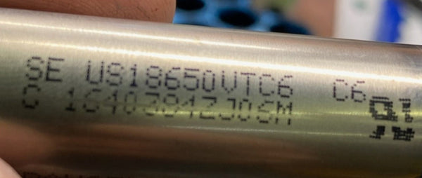 5x Sony VTC6 3000mah 30a 18650 Cells