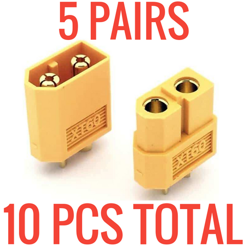 5 Pairs of XT60 connectors male/female (10 pcs Total)