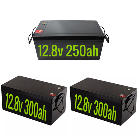 2x 12.8v 300ah + 1x 12.8v 250ah - Fully Tested - 10.88kWh