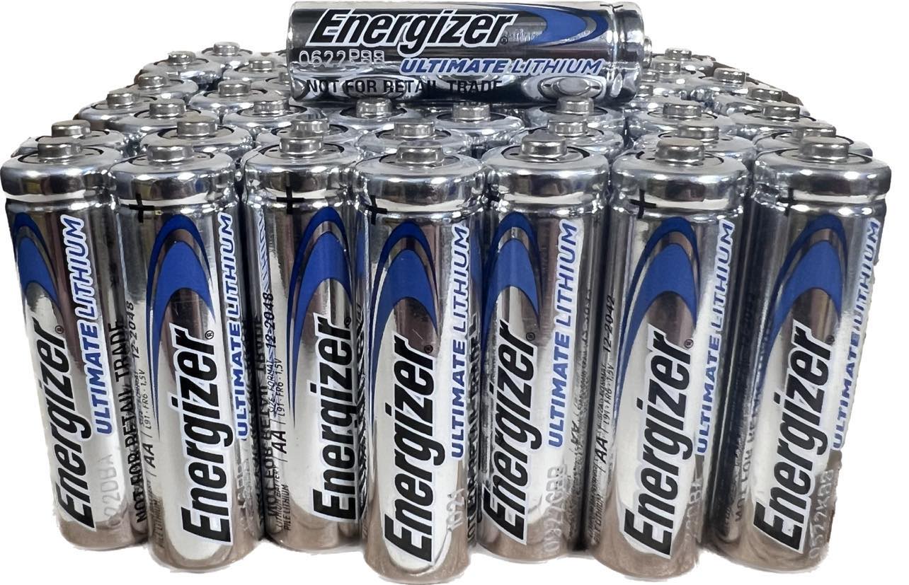 50 Energizer Ultimate Lithium AA Batteries