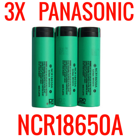 3x Panasonic NCR18650A 2900mAh 18650 cells 10.8V 33WH