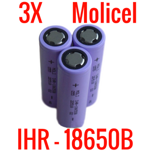 3x Molicel IHR-18650B 2250mah 10.8V 24Wh