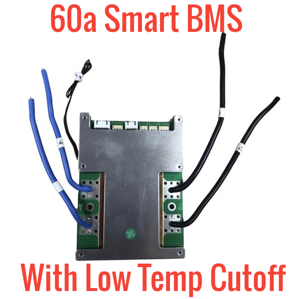 16S 60a LifePo4 SMART BMS W/ LOW TEMP CUTOFF