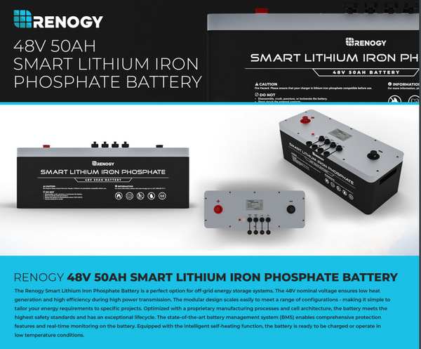 Renogy 48v 50ah 2.56kWh RBT50LFP48S - 1 Bad Cell