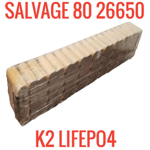 SALVAGE 80 K2 26650 LFP26650p 2600mah Lifepo4