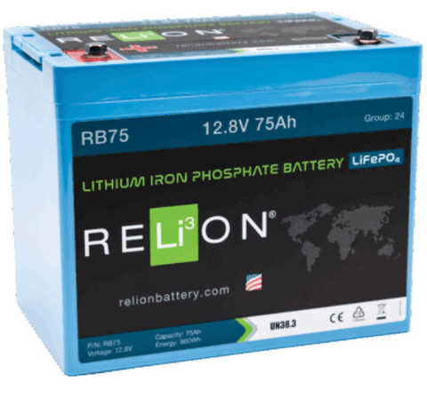 Relion 75ah Lifepo4 Battery TESTED 100%+