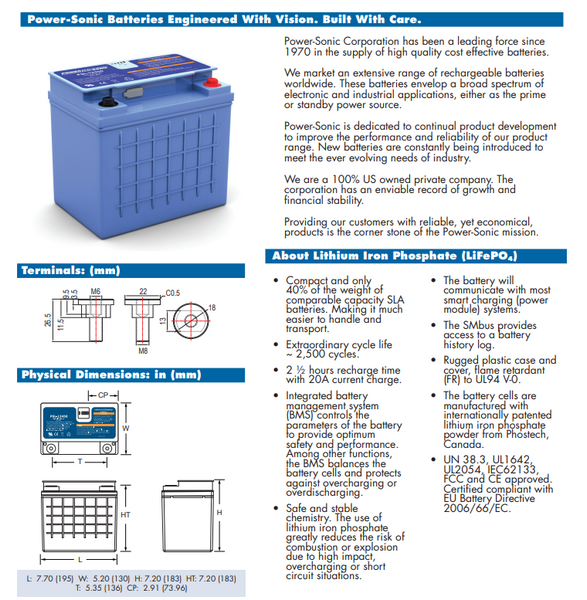 Power Sonic 12v 45ah PSL-12450