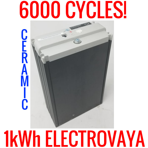6000 CYCLES LITHIUM ION POLYMER 12V BATTERY ELECTROVAYA 10.95V 80AH EV3S2P 1KWH