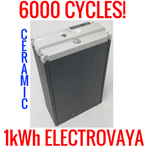 6000 CYCLES LITHIUM ION POLYMER 12V BATTERY ELECTROVAYA 10.95V 80AH EV3S2P 1KWH