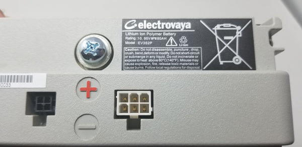 6000 CYCLES LITHIUM ION POLYMER 12V BATTERY ELECTROVAYA 10.95V 80AH EV3S2P 1KWH