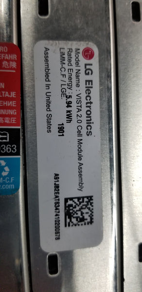 Chevy OEM LG Chem 10s 36v 5.94kWh