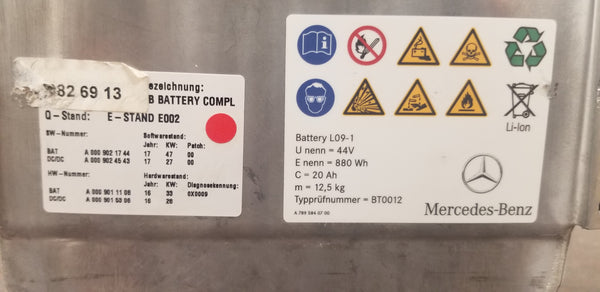 Low Voltage Shelf K1 - MERCEDES OEM LG CHEM 12S 44V 20AH 880WH