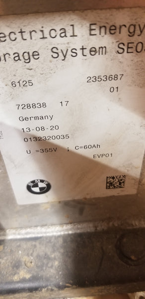 COMPLETE BMW 21kWh EV BATTERY 96S 355v 60ah
