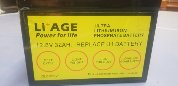 Li Age 12.8v 32ah 410wh LifePo4 w/ BMS - Fully Tested