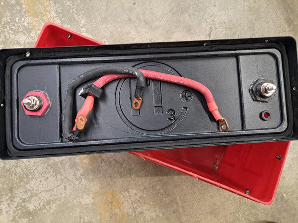 22" x 8" x 12" Battery Box with Binding posts and wire