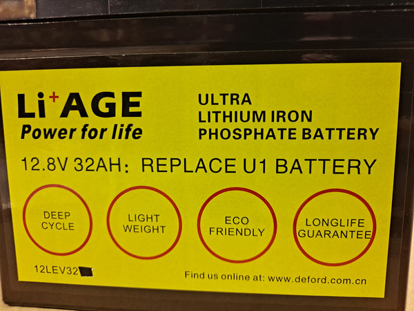 NEW 2 PACK - Li Age 12.8v 32ah 410wh LifePo4 w/ BMS