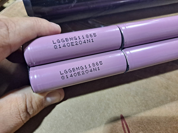6 Scooter Packs - 240 MG1 2850mah 10a 18650 Cells - 2.4kWh