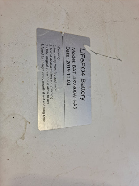 51.2v 300ah 15.36kWh Lifepo4 Module - 1 Bad Group