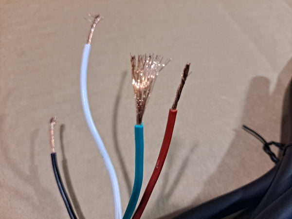 6 foot 4-wire Copper Stranded Cable 18-20 gauge wire