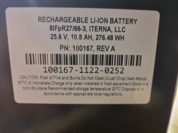 24v 10.8ah 276.48wh Lifepo4 Module with BMS - $174/kWh