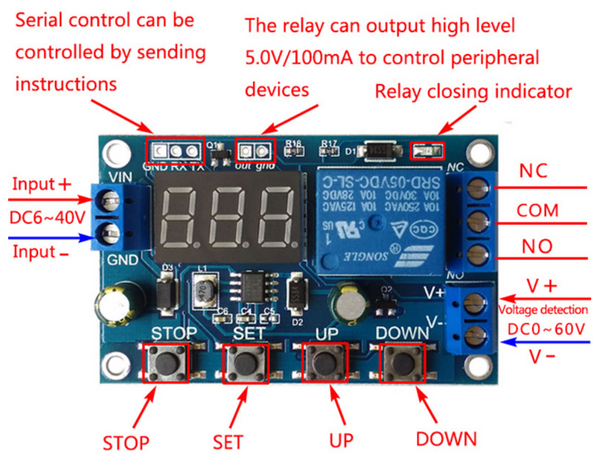 Battery Charge Discharge Under Over Voltage Protection Module